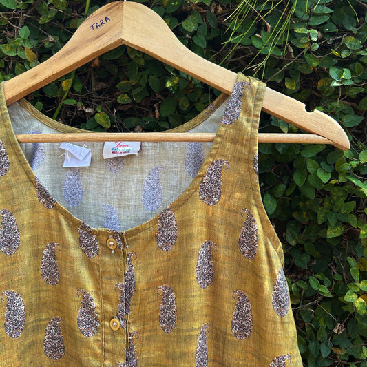 Elegant Block Print Nursing Friendly Ladies Nightwear