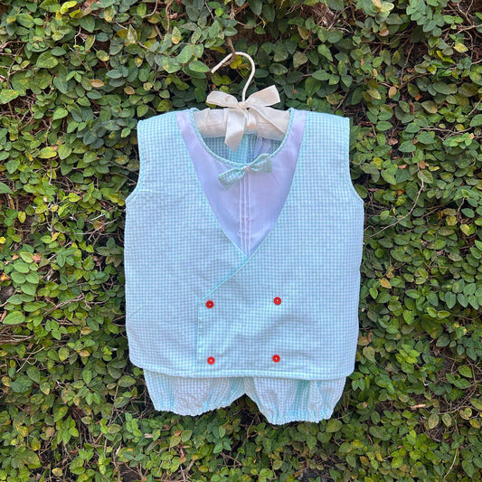 John Gingham Pattern Stylish Baba Suit
