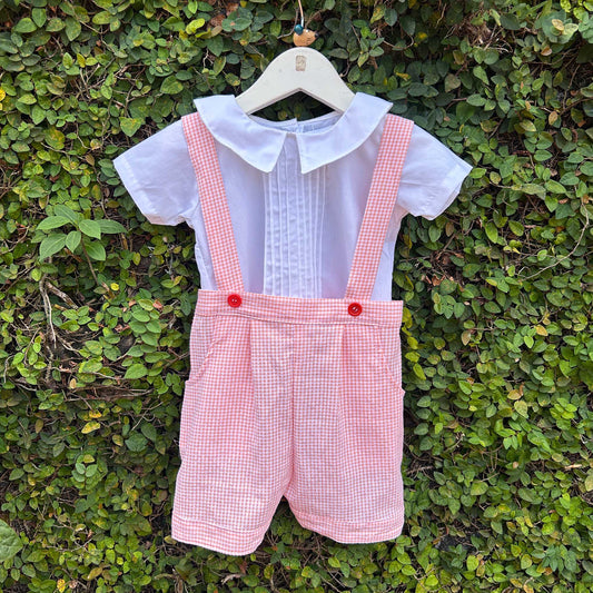 Cool Gingham Colours Romper Set