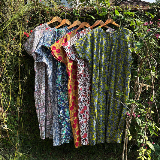 Stylish Ladies Block Printed Cotton Nighty