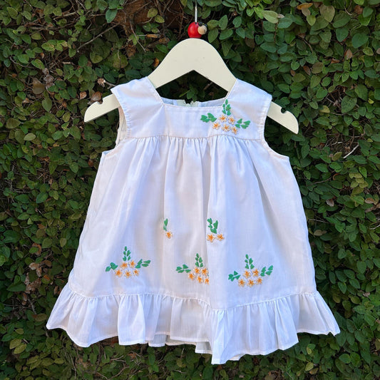white embroidered dress