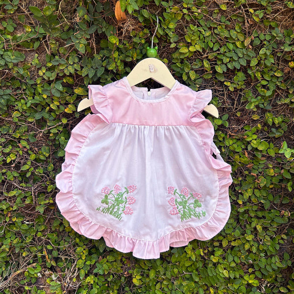 floral apron baby dress