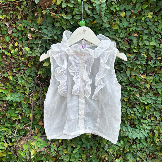 sleeveless voile top