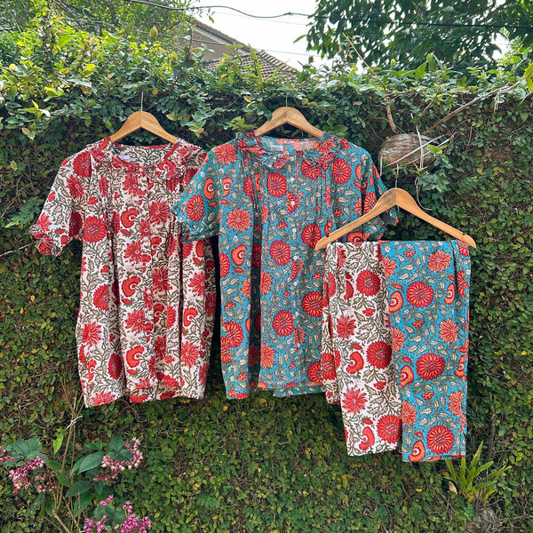 blooms printed nightwear