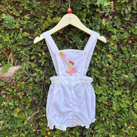 Balloons & Whimsy: Embroidered Elegance in White
