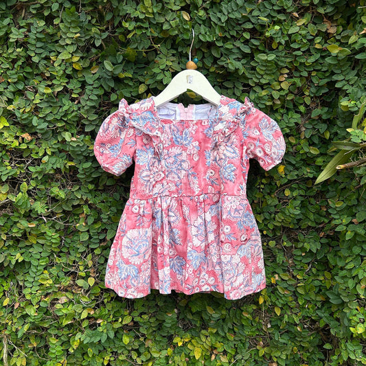 floral frill baby dress