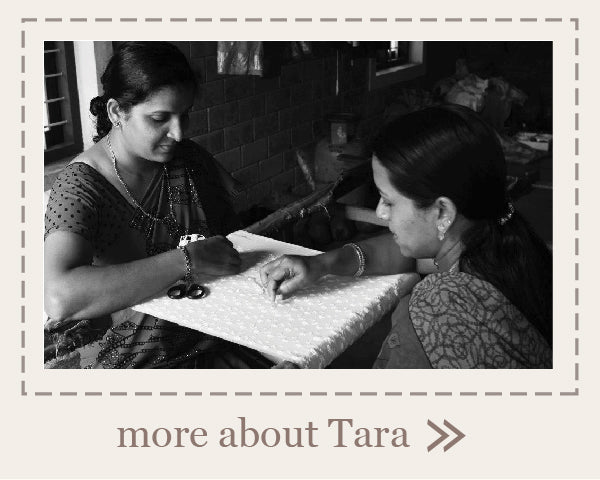 Women work on embroidery fabric - Tara Baby Dress