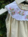 Classic Embroidered Smocking Satin Dress