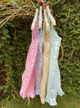 Cotton Checked Garden Rompers