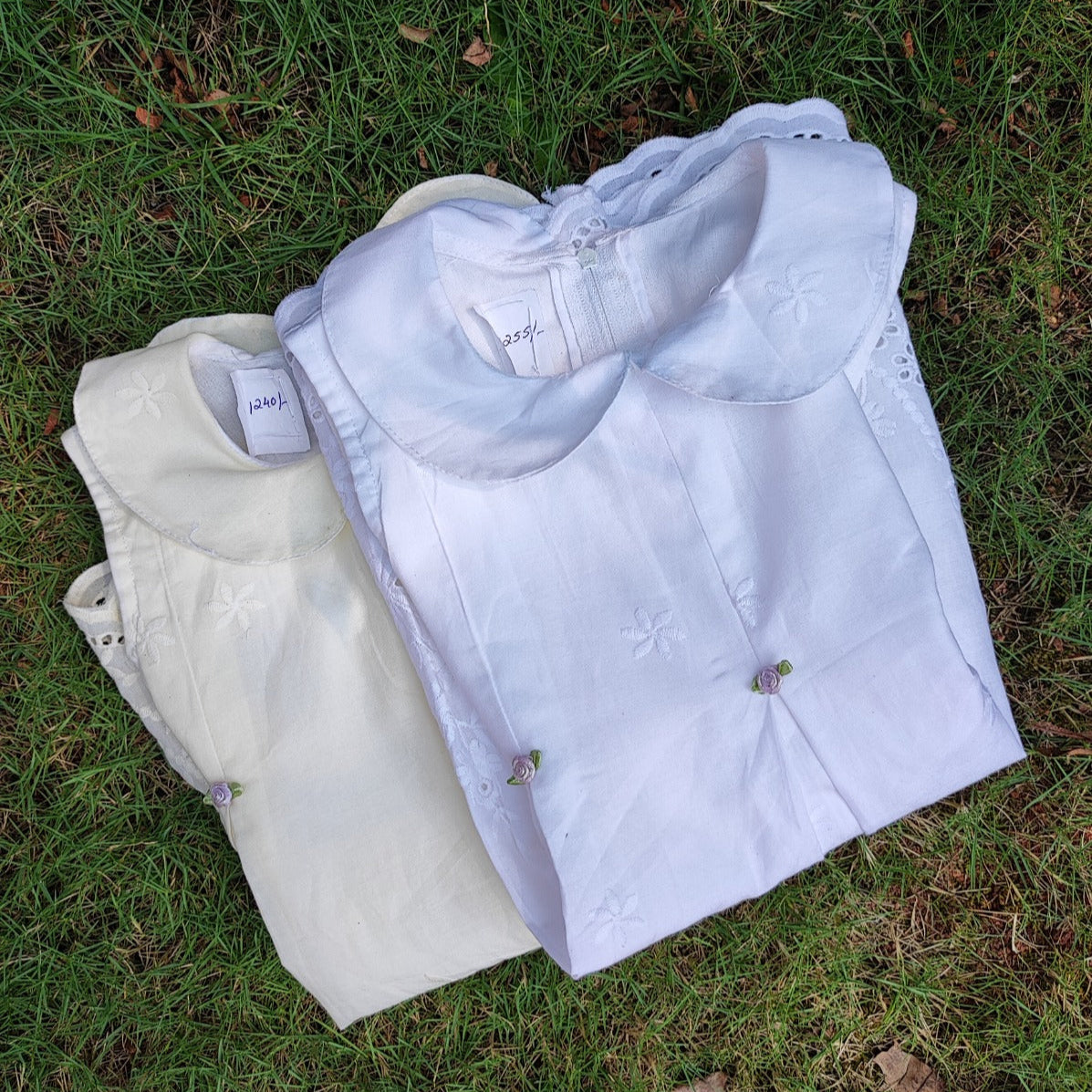 Elegant Embroidered Fabric Cotton Baby Dress