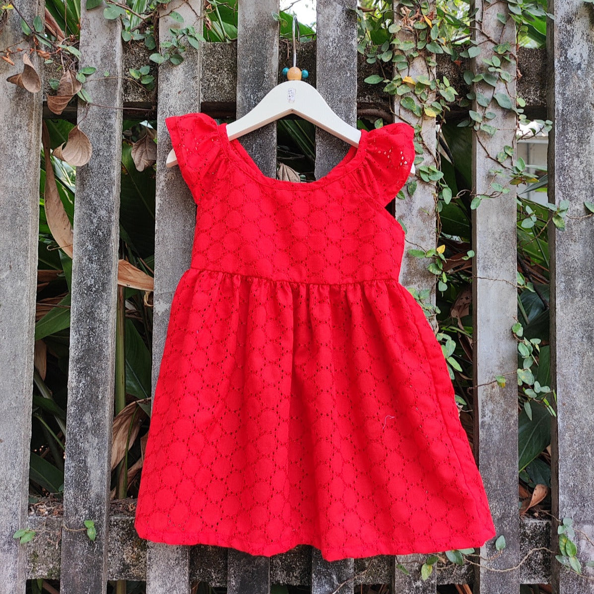 Simple Embroidered Fabric Cotton Baby Dress