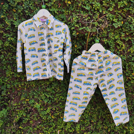 COMFY TUK-TUK PRINT COTTON KIDS NIGHTWEAR