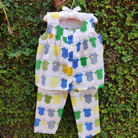 Colourful Onsies Nightwear Set for Girls