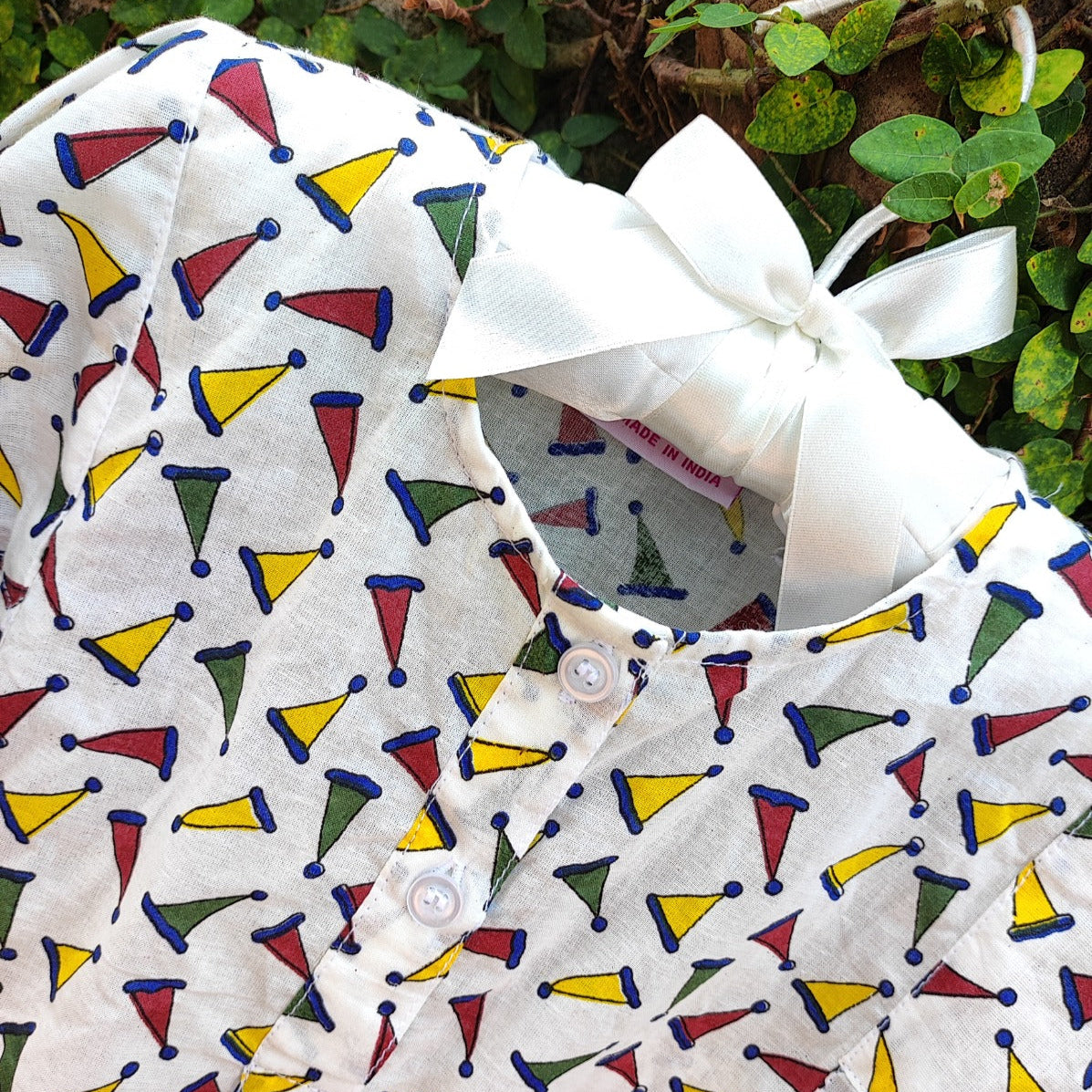 COLORFUL CAP PRINT COTTON KIDS NIGHTWEAR