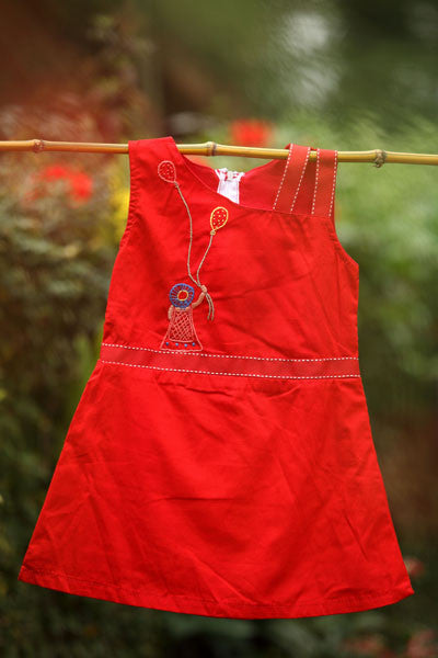 Li'l Girl's Double Stappy Red Dress
