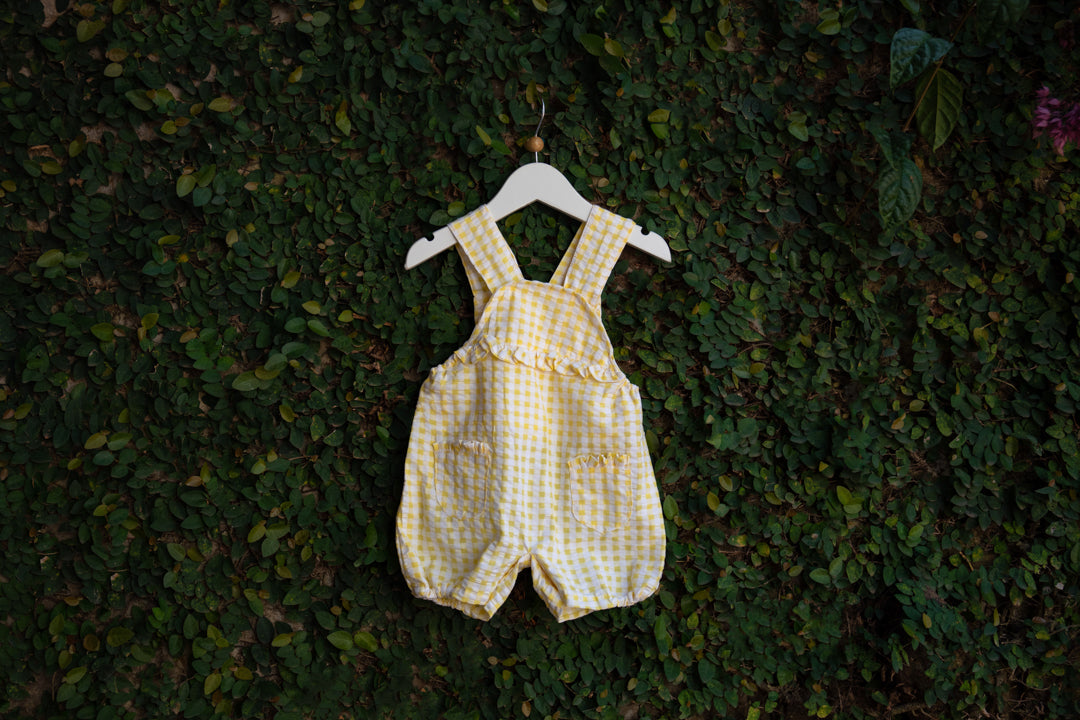 Cotton Checkered Playtime Romper
