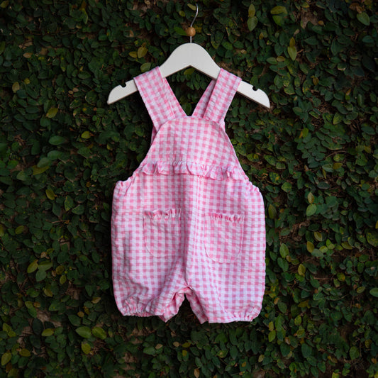Cotton Checkered Playtime Romper