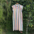 rainbow striped cotton nighty