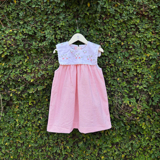 sachin and babi light blue dress Hand Embroidery Smocking Baby Dresses