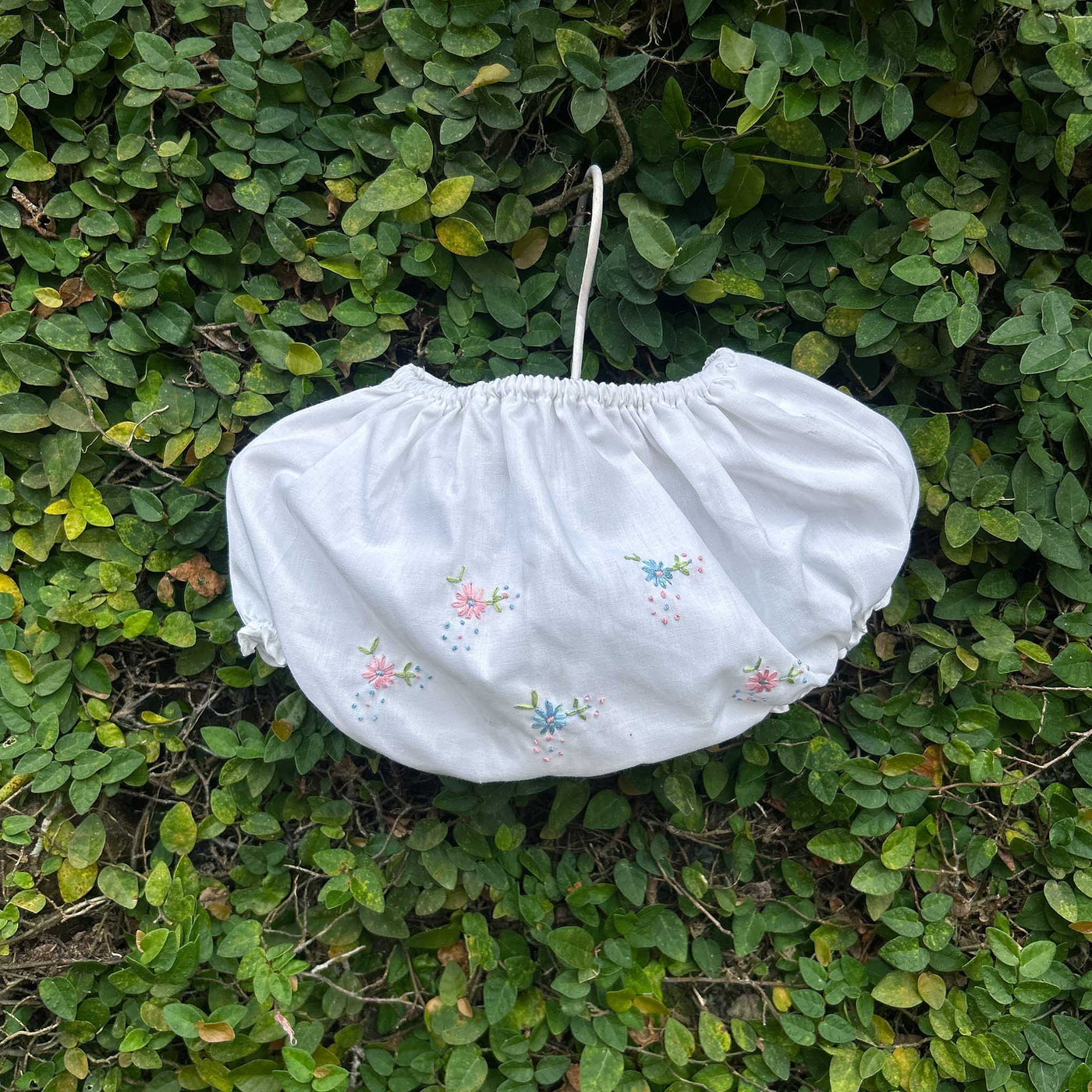 embroidered floral diaper cover