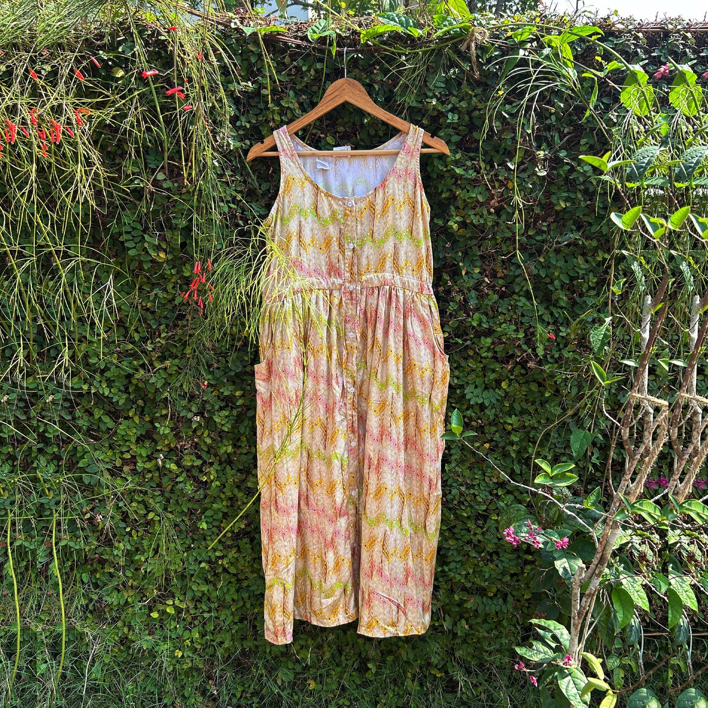 Elegant Block Print Nursing Friendly Ladies Nightwear