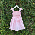 baby pink smocked dress