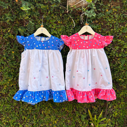 Starry Bounty Blue n White Dress