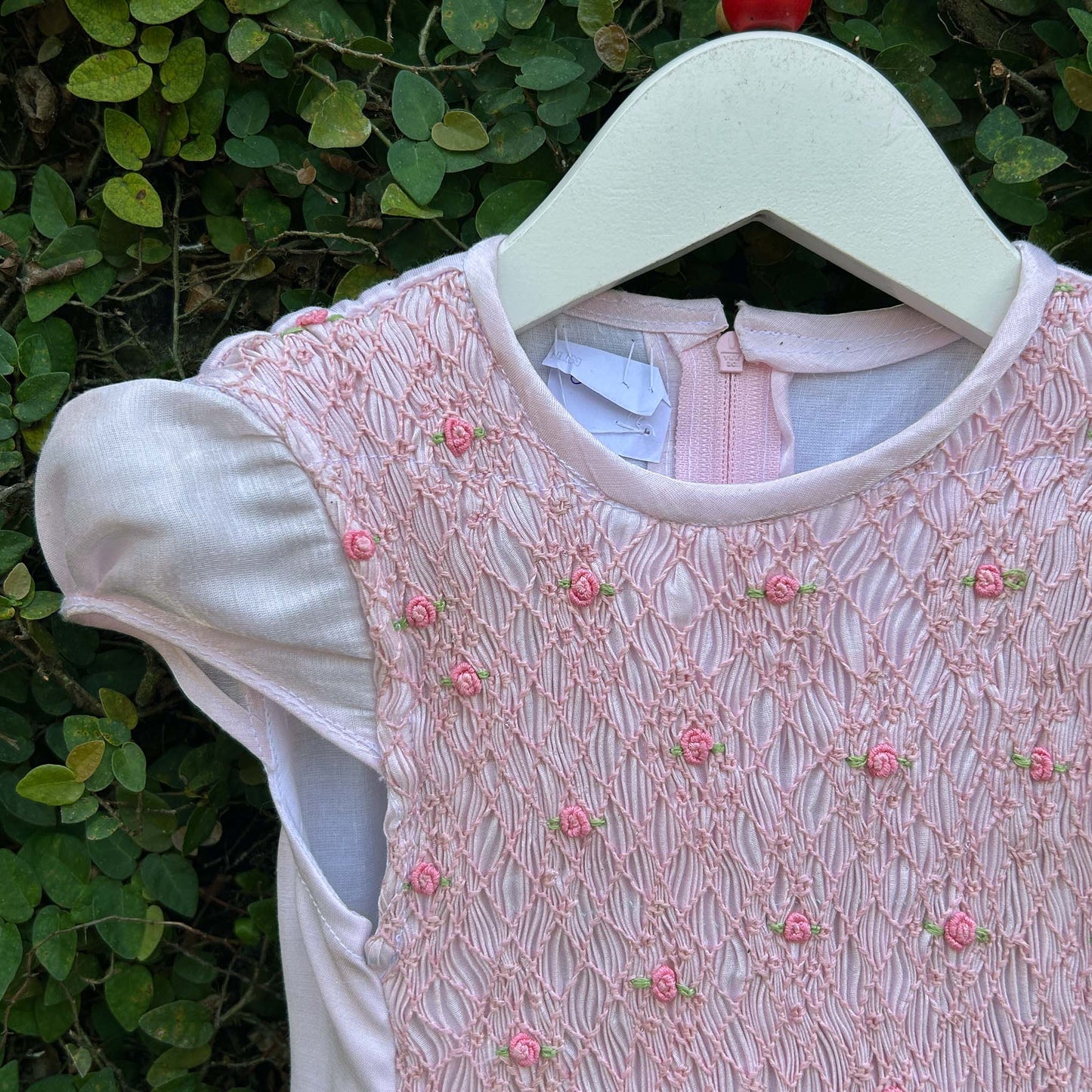 Timeless Pink Dress with Bullion Flowers