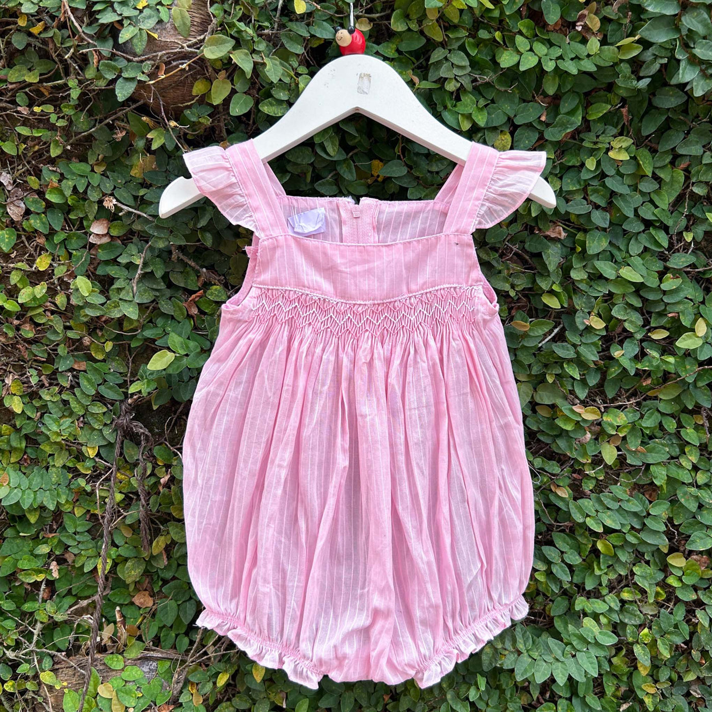Pastel Shaded Smocked Romper Dress