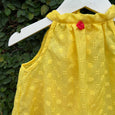 Embroidered Fabric Yellow Baby Dress for Sunny Days