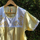 Regular Yellow with White Embroidered Yoke Nightwear