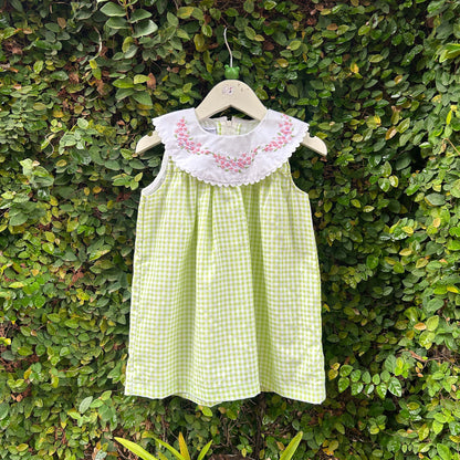 Regal Gingham Dress for Little Princesses