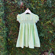 pastel green check dress