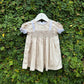Charming Smocked Dress with Puffy Frills
