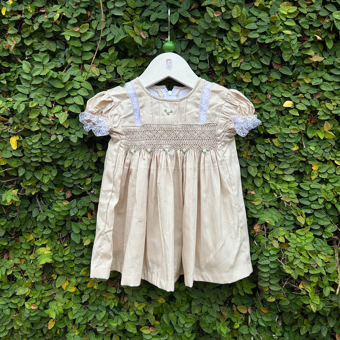 Charming Smocked Dress with Puffy Frills