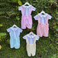 cool gingham colours romper set