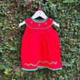 christmas red baby dress 