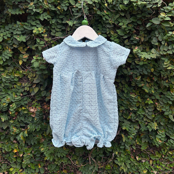 sky blue baby romper