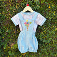embroidered balloons baby romper