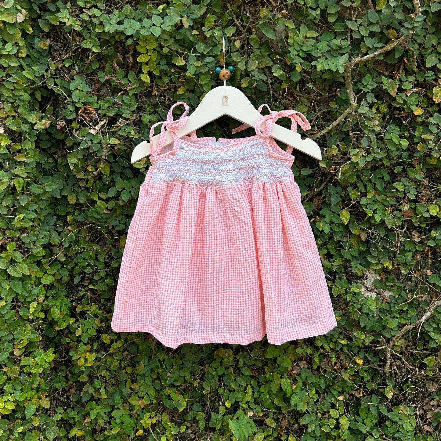 Adorable Smocked Gingham Baby Dress