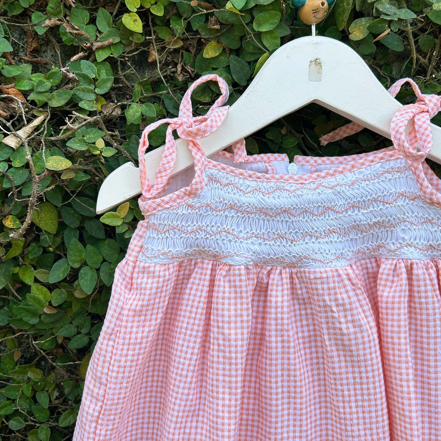 Adorable Smocked Gingham Baby Dress