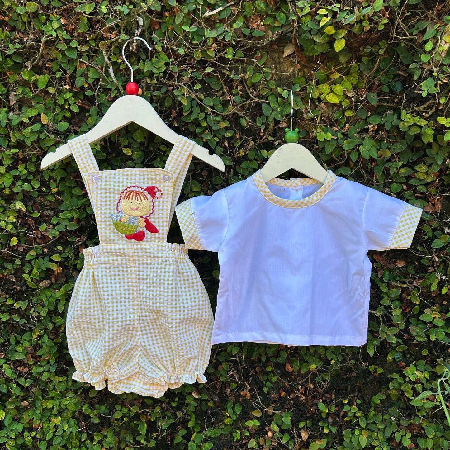 Stylish Gingham Baby Balloon Romper