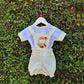 Stylish Gingham Baby Balloon Romper