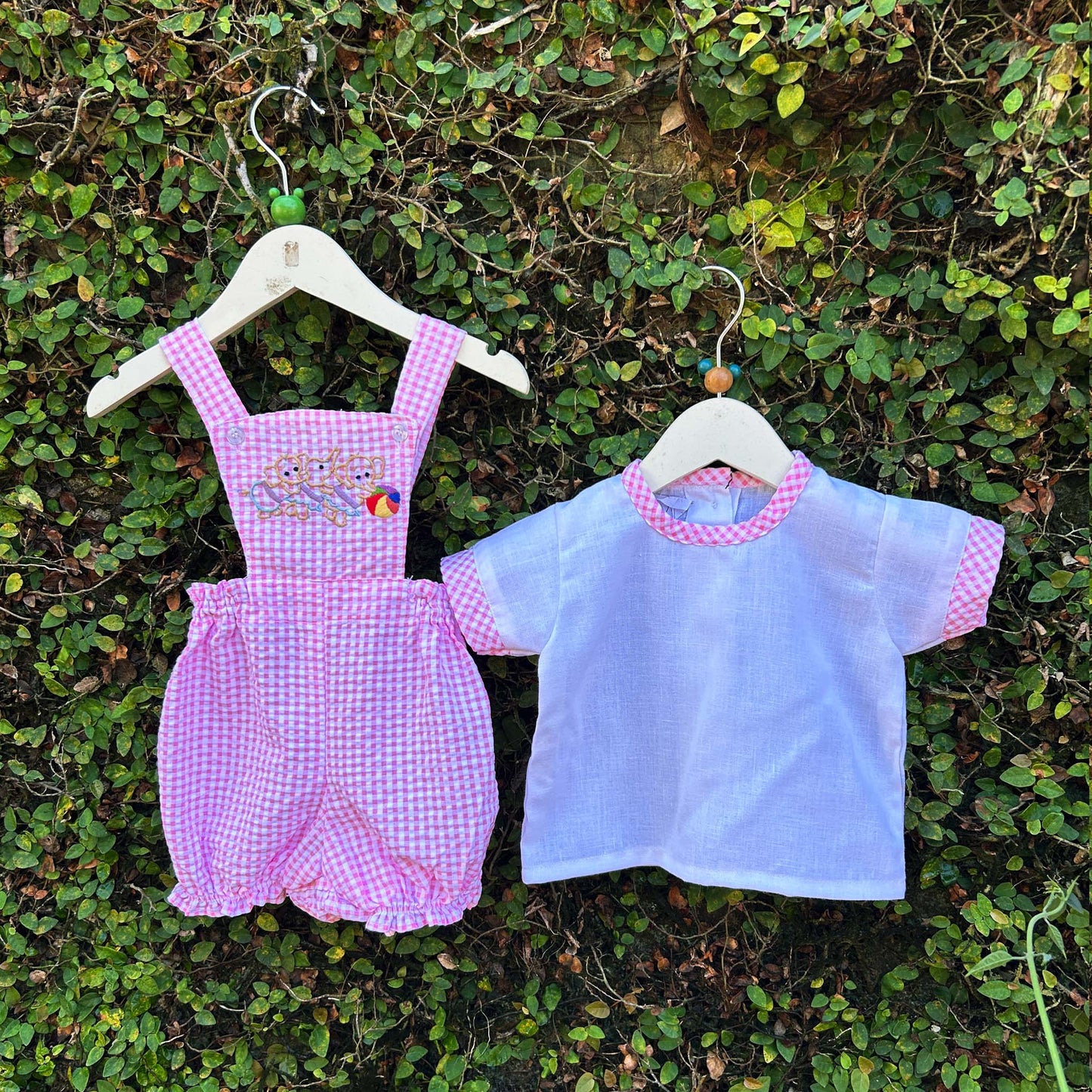 Stylish Gingham Baby Balloon Romper