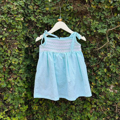 Adorable Smocked Gingham Baby Dress
