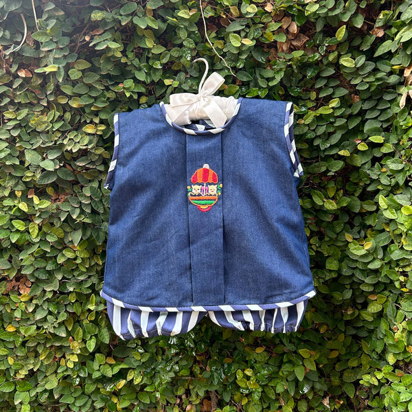 teddy denim baby set