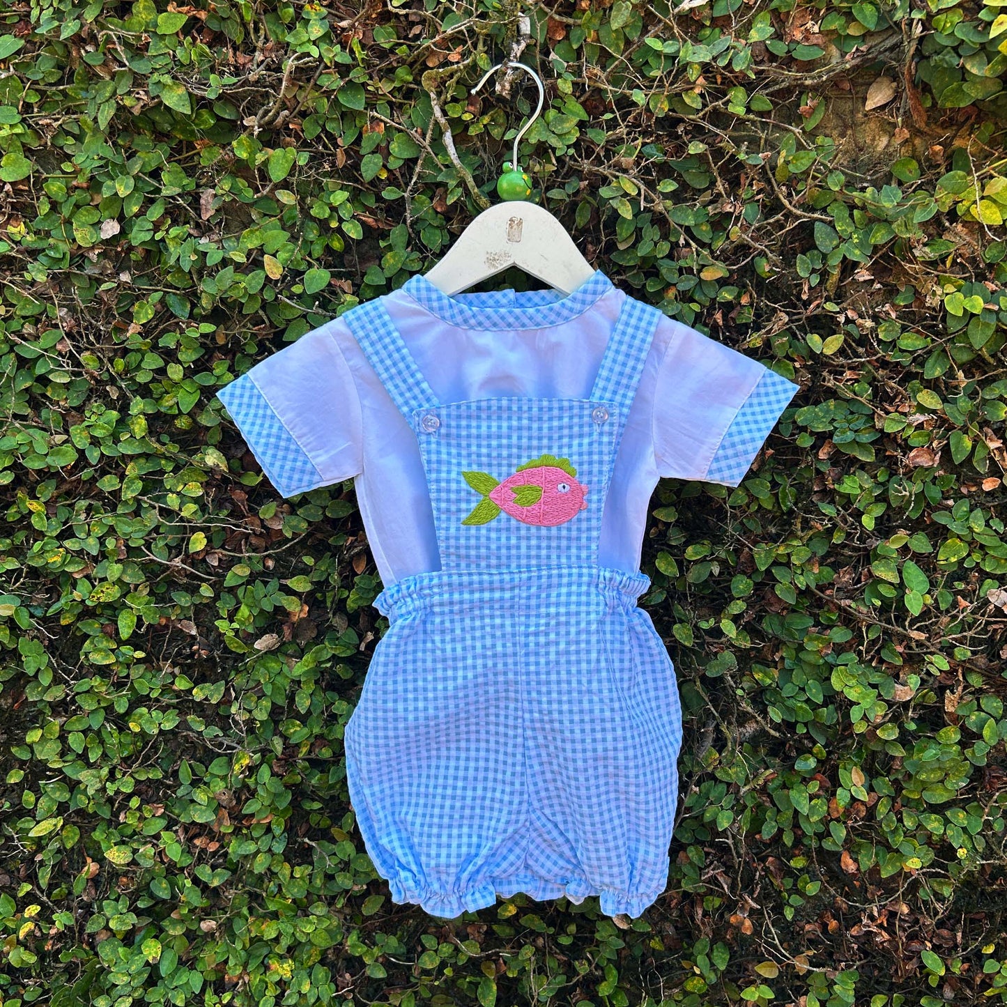 Stylish Gingham Baby Balloon Romper