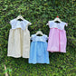 square collar summer dress