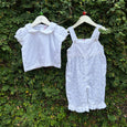 cotton white baby rompers