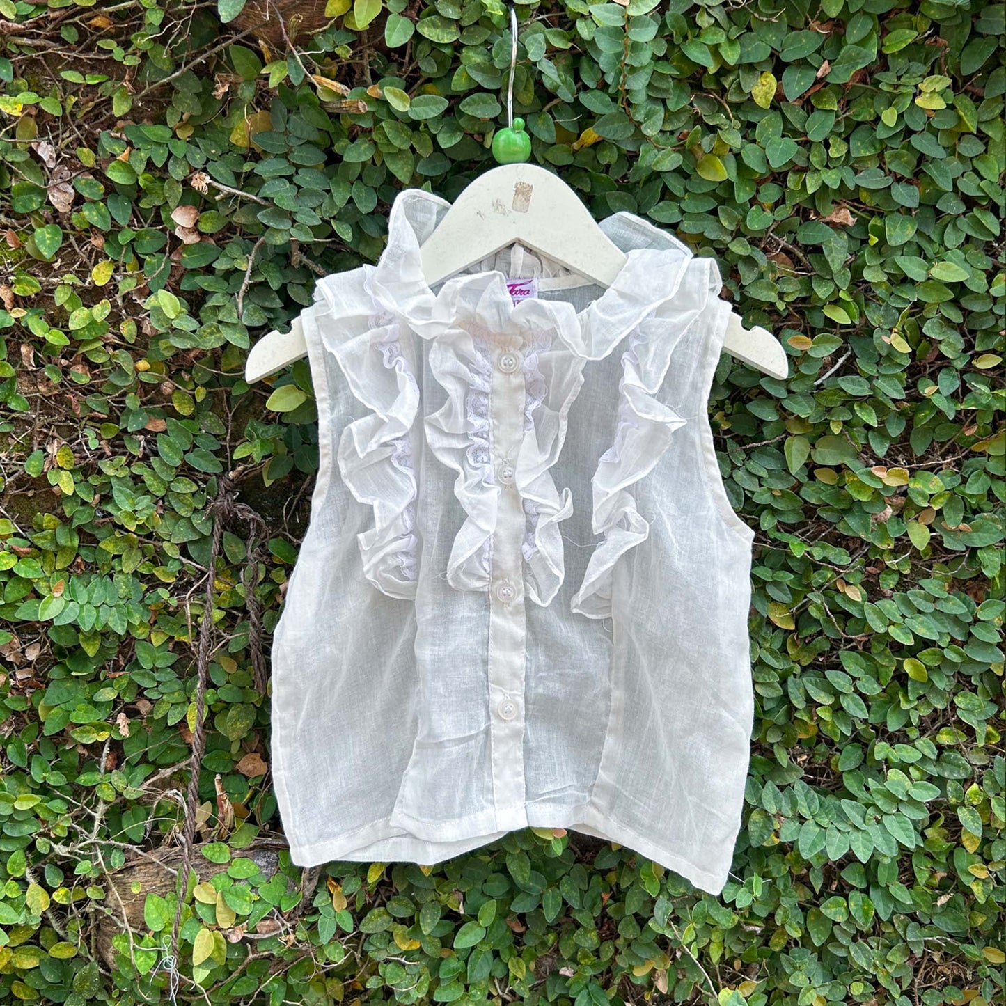 sleeveless voile top